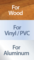 For wood doors, vinyl/pvc doors and aluminum doors