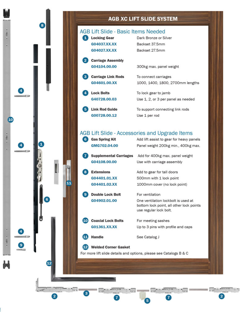 AGB lift slide hardware layout